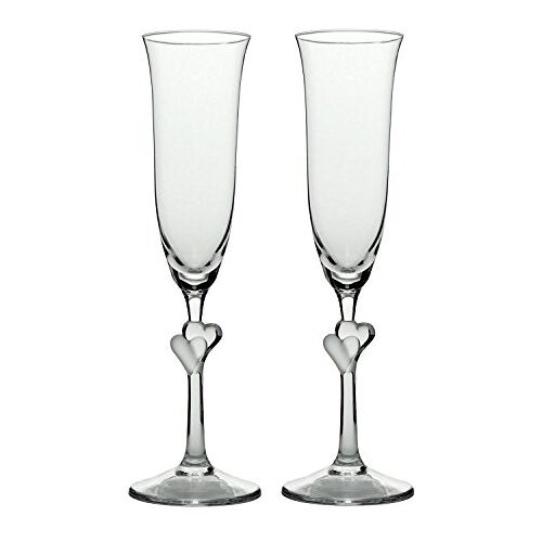 Stölzle Lausitz Champagneglas gesatineerd L'Amour 175 ml I 2 stuks I champagneglas vaatwasmachinebestendig I champagneglazen set 2 stuks onbreekbaar I als mondgeblazen I edele champagneglas