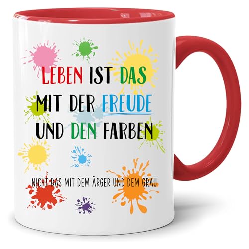 Jungle Mug Mok met spreuk, leven is dat met vreugde, cadeau, vriend, vriendin, grote mok, cadeaus voor oma, luiaard cadeau, mok grappig