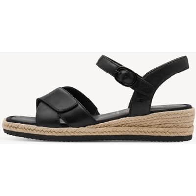 TAMARIS Leren Sandaaltje zwart - 39 zwart female TAMARIS Leren Sandaaltje zwart - 39 zwart female