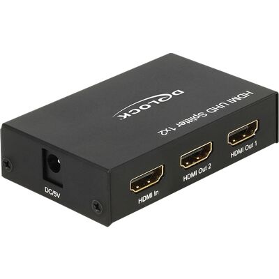 DeLOCK HDMI Ultra HD Splitter 1 x HDMI in > 2 x HDMI out 4K splitter & switches DeLOCK HDMI Ultra HD Splitter 1 x HDMI in > 2 x HDMI out 4K splitter & switches