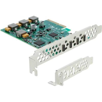 DeLOCK PCI Express Kaart > 4x USB-C (10 Gbit/s) usb-controller DeLOCK PCI Express Kaart > 4x USB-C (10 Gbit/s) usb-controller
