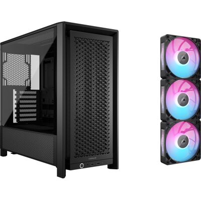 Corsair FRAME 4000D + RX120 MAX Thick Triple Pack bundel midi tower behuizing Corsair FRAME 4000D + RX120 MAX Thick Triple Pack bundel midi tower behuizing