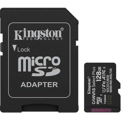Kingston Canvas Select Plus 128 GB MicroSDXC geheugenkaart Kingston Canvas Select Plus 128 GB MicroSDXC geheugenkaart