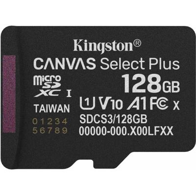 Kingston Canvas Select Plus 128 GB MicroSDXC geheugenkaart Kingston Canvas Select Plus 128 GB MicroSDXC geheugenkaart