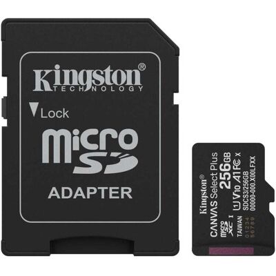 Kingston Canvas Select Plus 256 GB MicroSDXC geheugenkaart Kingston Canvas Select Plus 256 GB MicroSDXC geheugenkaart