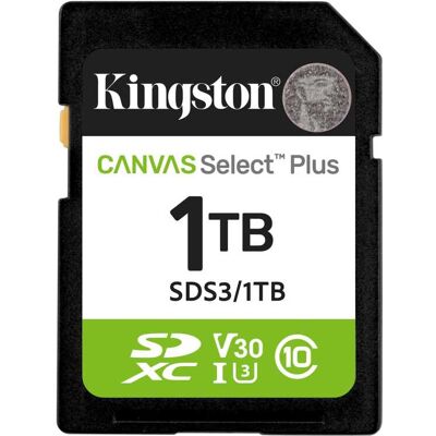 Kingston Canvas Select Plus 1 TB SDXC geheugenkaart Kingston Canvas Select Plus 1 TB SDXC geheugenkaart