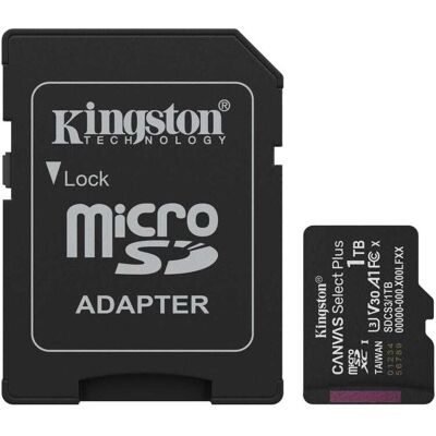 Kingston Canvas Select Plus 1 TB MicroSDXC geheugenkaart Kingston Canvas Select Plus 1 TB MicroSDXC geheugenkaart