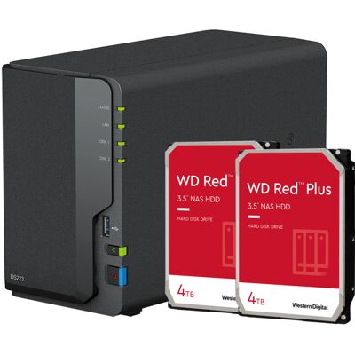 Synology DiskStation DS223 incl. 2x WD Red Plus 4 TB harde schijf nas Synology DiskStation DS223 incl. 2x WD Red Plus 4 TB harde schijf nas