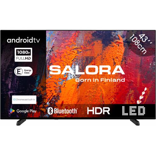 Salora 43FA550 led-tv HDMI, VGA, USB, Bluetooth, Wi-Fi, Audio, Chromecast, Android TV