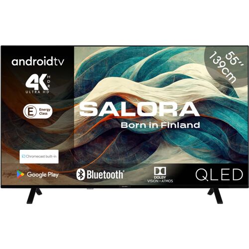 Salora 55QLED320 led-tv HDMI, USB, Bluetooth, Wi-Fi, Audio, Chromecast, Android TV