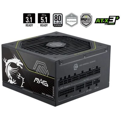 MSI MAG A1200PLS PCIE5 voeding MSI MAG A1200PLS PCIE5 voeding