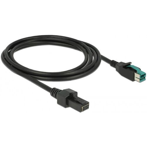 DeLOCK PoweredUSB kabel male 12 V > 2 x 4 pin male voor POS printers en terminals kabel 2 meter