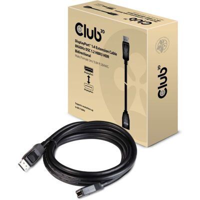 Club 3D DisplayPort 1.4 HBR3 verlengkabel Club 3D DisplayPort 1.4 HBR3 verlengkabel