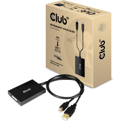 Club 3D Mini-DisplayPort 1.2 naar Dual Link DVI-D adapter Club 3D Mini-DisplayPort 1.2 naar Dual Link DVI-D adapter