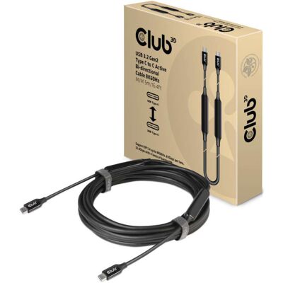 Club 3D Actieve USB-C 3.2 Gen 2 kabel Club 3D Actieve USB-C 3.2 Gen 2 kabel