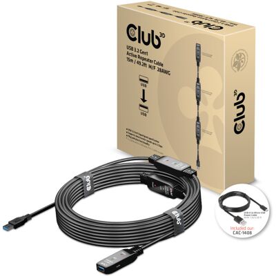 Club 3D USB 3.2 Gen 1 actieve repeaterkabel Club 3D USB 3.2 Gen 1 actieve repeaterkabel