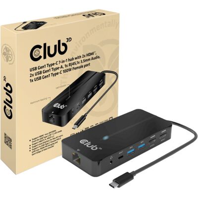 Club 3D USB Gen 1 Type-C 7-in-1 Hub usb-hub Club 3D USB Gen 1 Type-C 7-in-1 Hub usb-hub