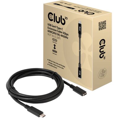Club 3D USB-C 3.2 Gen 1 verlengkabel Club 3D USB-C 3.2 Gen 1 verlengkabel