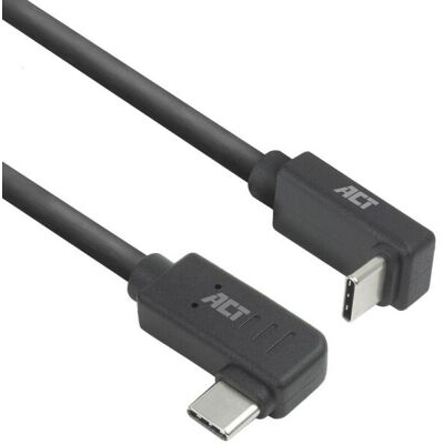 ACT Connectivity USB 3.2 USB-C (omhoog/omlaag haaks) naar USB-C (links/rechts haaks) kabel ACT Connectivity USB 3.2 USB-C (omhoog/omlaag haaks) naar USB-C (links/rechts haaks) kabel