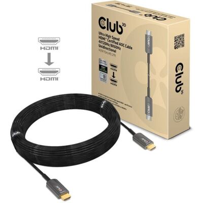 Club 3D Ultra High Speed AOC HDMI 2.1 gecertificeerde unidirectioneel kabel male-male Club 3D Ultra High Speed AOC HDMI 2.1 gecertificeerde unidirectioneel kabel male-male