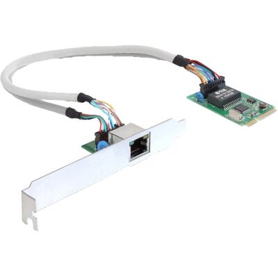 DeLOCK MiniPCIe I/O PCIe full size 1 x Gigabit Lan netwerkadapter DeLOCK MiniPCIe I/O PCIe full size 1 x Gigabit Lan netwerkadapter