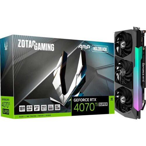 ZOTAC Gaming GeForce RTX 4070 Ti Super Amp Holo 16GB GDDR6X grafische kaart 1x HDMI, 3x DisplayPort, DLSS 3.5