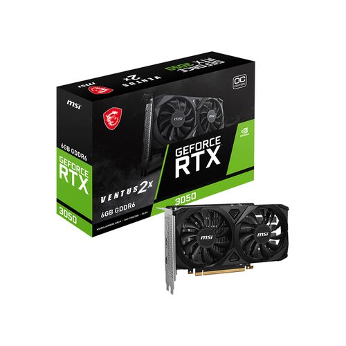 MSI GeForce RTX 3050 Ventus 2X 6G OC grafische kaart 2x HDMI, 1x DisplayPort, DLSS