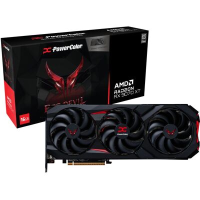 PowerColor Radeon RX 9070 XT Red Devil 16GB OC Backplate Special Edition grafische kaart PowerColor Radeon RX 9070 XT Red Devil 16GB OC Backplate Special Edition grafische kaart