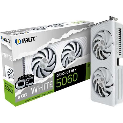 Palit GeForce RTX 5060 OC WHITE 8GB grafische kaart Palit GeForce RTX 5060 OC WHITE 8GB grafische kaart
