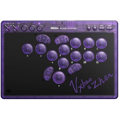 8BitDo Arcade Controller - Transparent Purple Signature Edition gamepad 8BitDo Arcade Controller - Transparent Purple Signature Edition gamepad