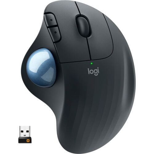 Logitech M575 ERGO Draadloze Trackball Muis trackball 2,4 GHz, Bluetooth Low Energy