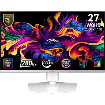 MSI - MAG 272QPW QD-OLED X28 - Wit - 26.5 in - Monitor MSI - MAG 272QPW QD-OLED X28 - Wit - 26.5 in - Monitor