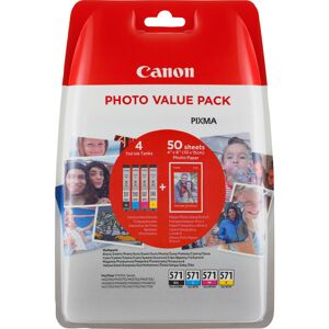 Canon Photo Value XL CLI-571XL Zwart, Magenta, Cyaan, Geel