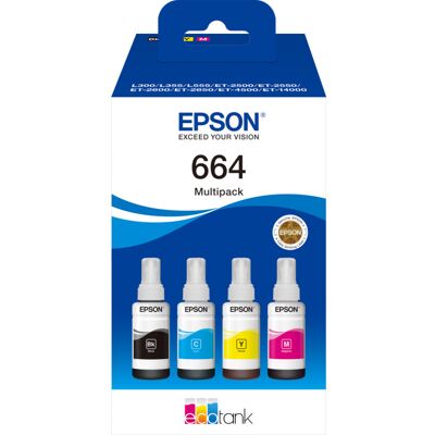 Epson 664 EcoTank 4-colour multipack inkt Epson 664 EcoTank 4-colour multipack inkt