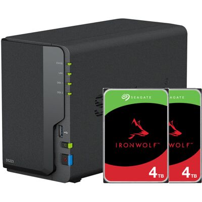 Synology DiskStation DS223 incl. 2x Seagate IronWolf 4 TB harde schijf nas Synology DiskStation DS223 incl. 2x Seagate IronWolf 4 TB harde schijf nas