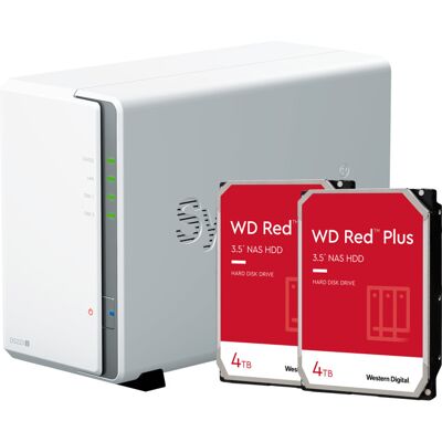 Synology DiskStation DS223j incl. 2x WD Red Plus 4 TB harde schijf nas Synology DiskStation DS223j incl. 2x WD Red Plus 4 TB harde schijf nas