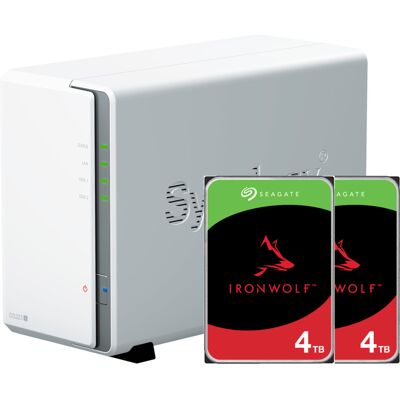 Synology DiskStation DS223j incl. 2x Seagate IronWolf 4 TB harde schijf nas Synology DiskStation DS223j incl. 2x Seagate IronWolf 4 TB harde schijf nas