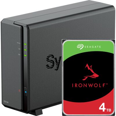 Synology DiskStation DS124 incl. 1x Seagate IronWolf 4 TB harde schijf nas Synology DiskStation DS124 incl. 1x Seagate IronWolf 4 TB harde schijf nas