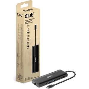 Club 3D USB Gen 1 Type-C 8-in-1 MST Dual 4K60Hz Display Travel Dock dockingstation Club 3D USB Gen 1 Type-C 8-in-1 MST Dual 4K60Hz Display Travel Dock dockingstation