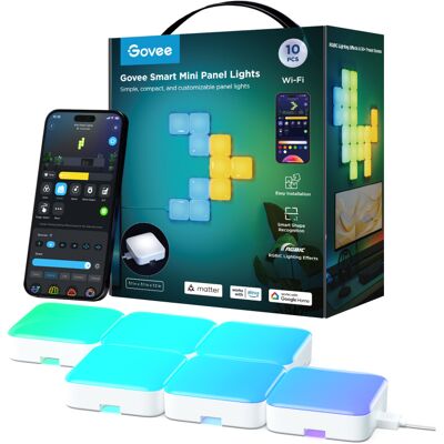 Govee Slimme Mini Panel Verlichting - 10 stuks Govee Slimme Mini Panel Verlichting - 10 stuks