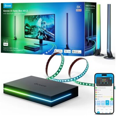 Govee AI Sync Box Kit 2 - Slimme verlichting - Wi-Fi/Bluetooth Govee AI Sync Box Kit 2 - Slimme verlichting - Wi-Fi/Bluetooth
