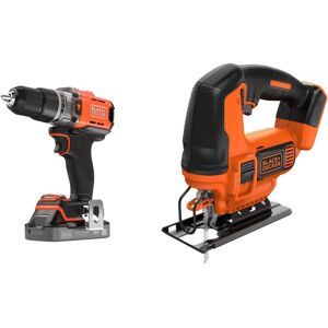 Black & Decker 18V Schroefklopboormachine + 18V Pendeldecoupeerzaag Bundel Black & Decker 18V Schroefklopboormachine + 18V Pendeldecoupeerzaag Bundel