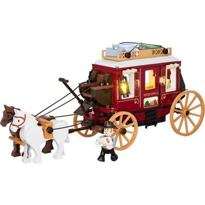 Lumibricks The Old West - Western Stagecoach Constructiespeelgoed Lumibricks The Old West - Western Stagecoach Constructiespeelgoed