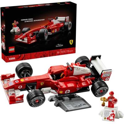 Lego Icons - Ferrari F2004 en Michael Schumacher Constructiespeelgoed Lego Icons - Ferrari F2004 en Michael Schumacher Constructiespeelgoed