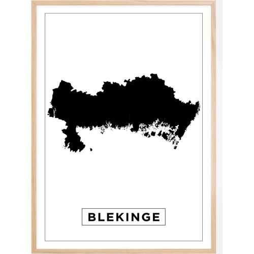 Bildverkstad Map - Blekinge - White Poster