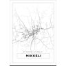 Bildverkstad Map - Mikkeli - White Poster