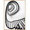 Bildverkstad Spiral stairs BW Poster