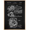 Bildverkstad Patent Print - Chain Saw - Black Poster