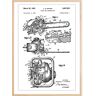 Bildverkstad Patent Print - Chain Saw - White Poster