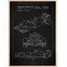 Bildverkstad Patent Print - Formula 1 Racing Car - Black Poster